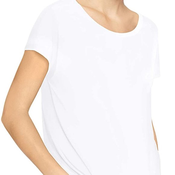 Women's Jersey Short-Sleeve Boat Neck Shirt White - Picture 3 of 5